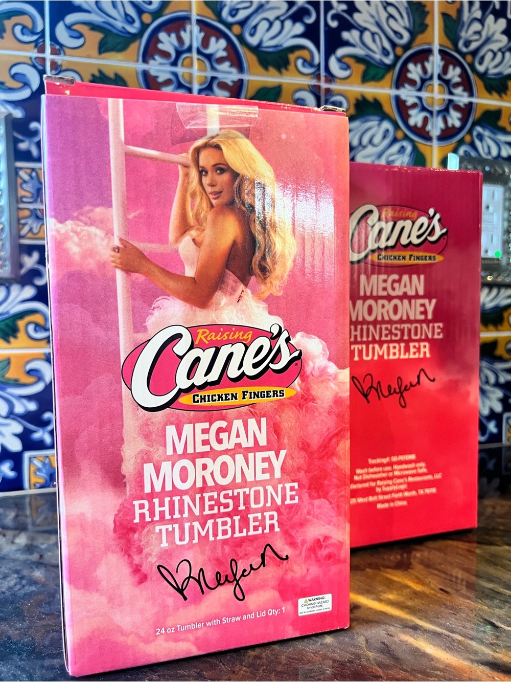 Limited Edition! Raising Cane's Megan Moroney Rhinestone Tumbler 20 oz - Picture 6 of 6